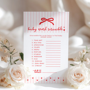 Baby Ord Bebis Röda Band Coquette spel