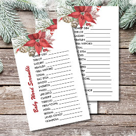 Baby Ord-kuperad vinter baby i blomstrande poinset