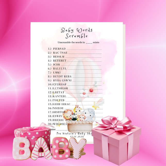 Baby Ord Scramble Baby djur Safari (Skapare uppladdad)