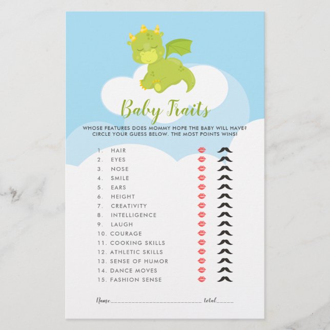 Baby Ord Scramble Boy Dragon Shower Game (Framsida)