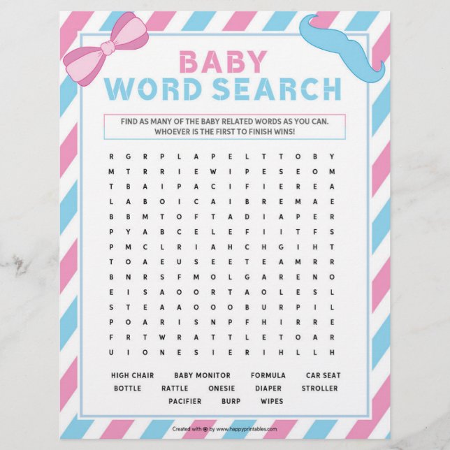 Baby Ord Search [Gender Surprise] Brevhuvud (Framsida)