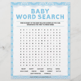 Baby Ord Search [Luxury Snöre [Blue] Brevhuvud
