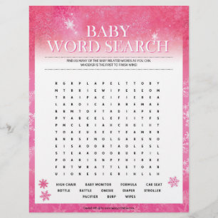 Baby Ord Search [Snowy Rosa] Brevhuvud