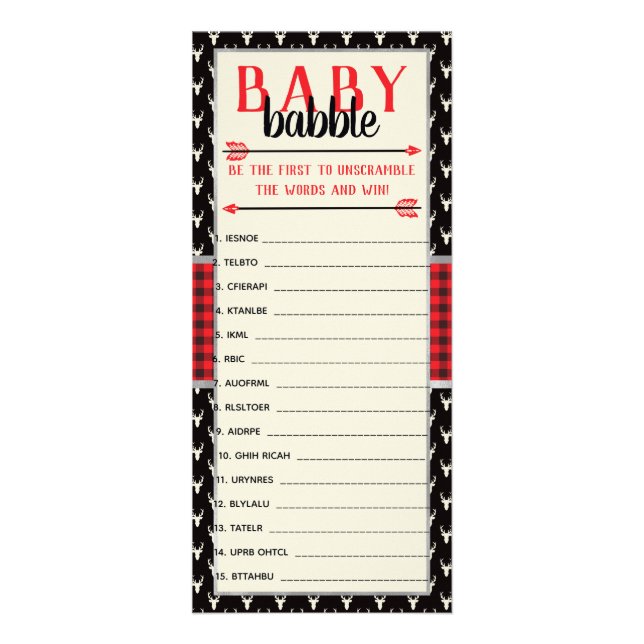 Baby-Ord-skam, babyskor, Buffalo Play Reklamkort (Framsidan)