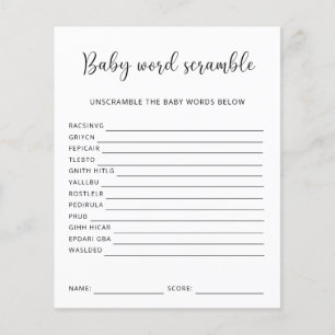 Baby Ord-skam Barnstödsspel