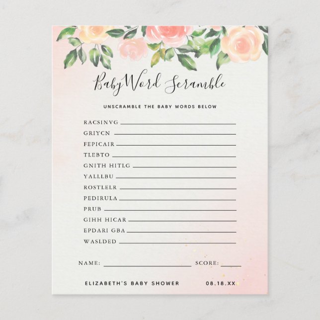 Baby Ord-skam | Barnstödsspel (Framsida)