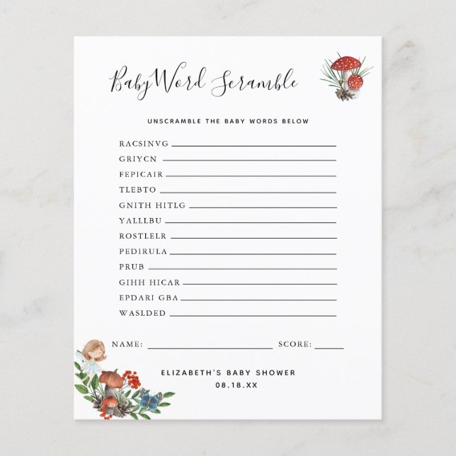 Baby Ord-skam | Barnstödsspel (Framsida)