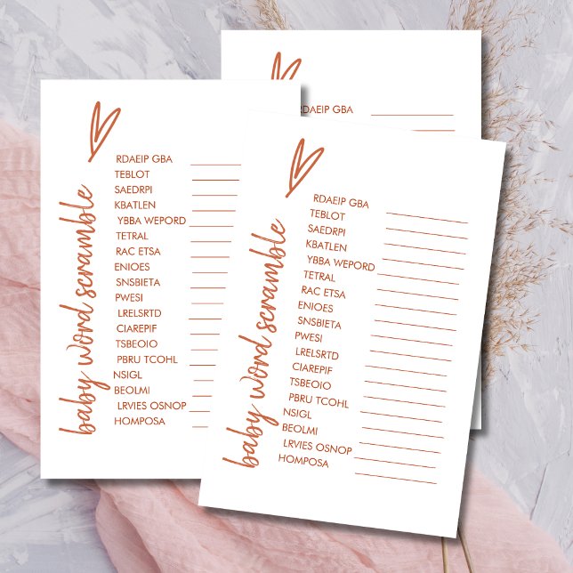 Baby Ord-skandalen Boho Heart Minimal Terracotta (Skapare uppladdad)