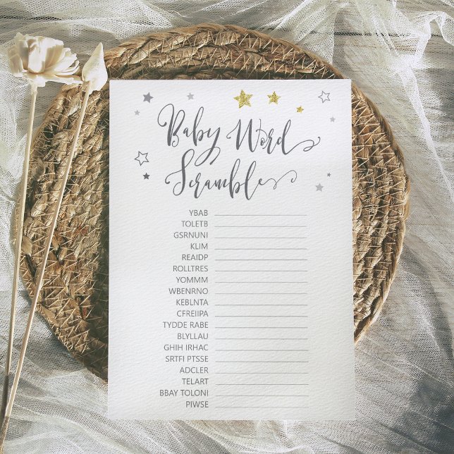 Baby Ord-skandalen Kön Neutral Guld-Shower Game (Skapare uppladdad)