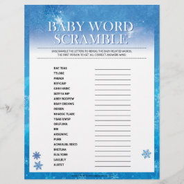 Baby Ord (Snöblått) Brevhuvud