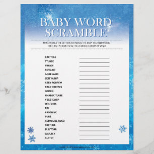 Baby Ord (Snöblått) Brevhuvud