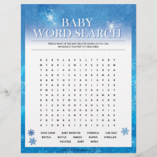 Baby Ord-sökning [Snöblått] Brevhuvud