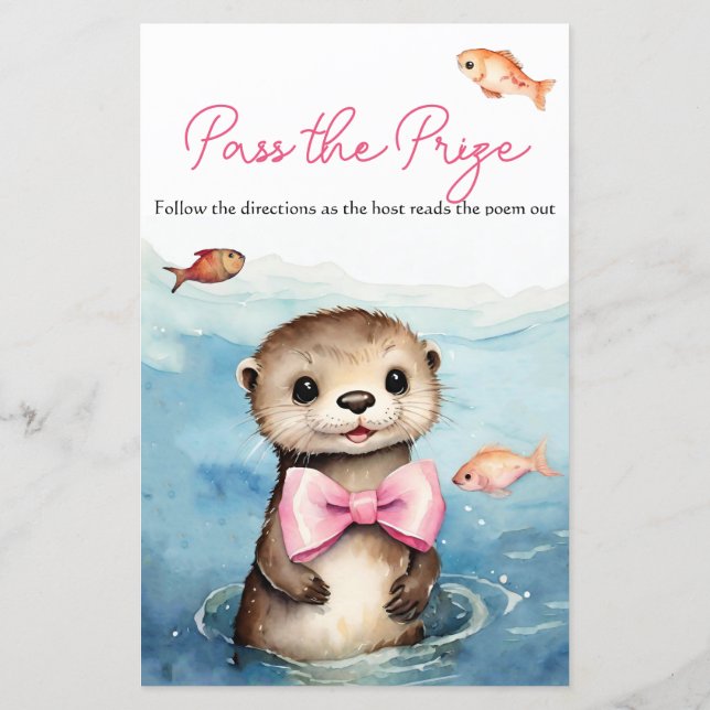 Baby Otter Baby Shower Pass primärkamet (Baksida)