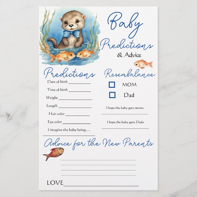Baby Otter Boy Baby predictions Adapter (Framsida)