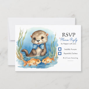 Baby Otter Boy Baby Shower OSA Kort