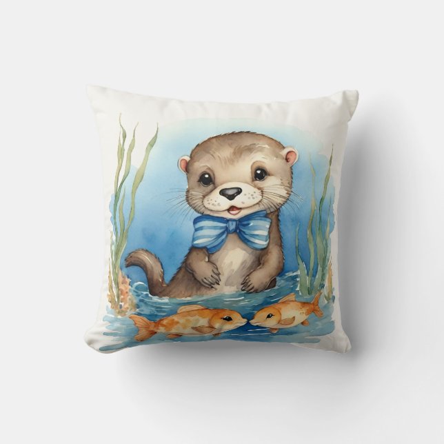 Baby Otter Boys Kudde (Framsida)