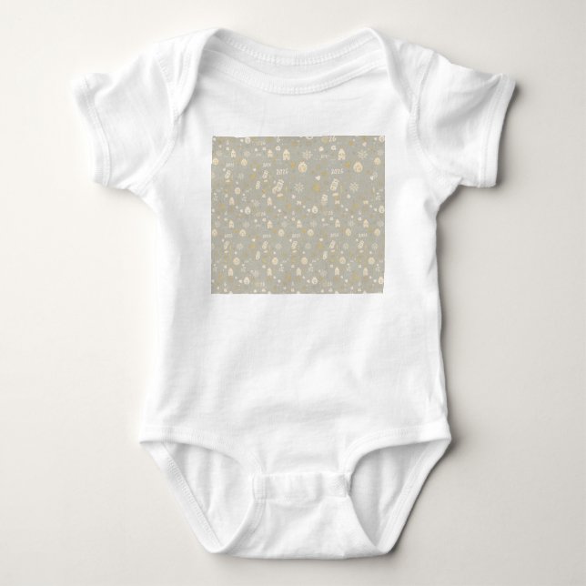 Baby Outfit – Gold Hearts & Baby Bottle 2026 Celeb T Shirt (Framsida)
