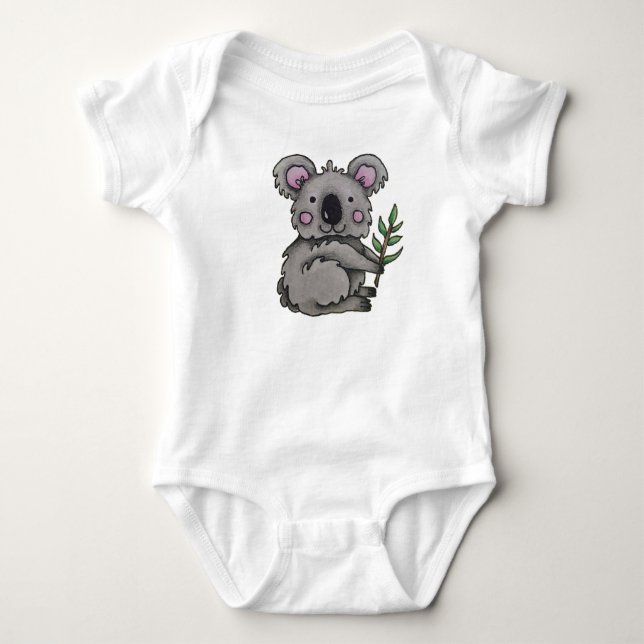 Baby overall koala design t shirt (Framsida)