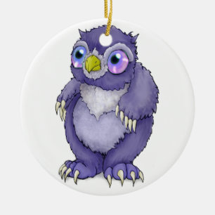 Baby Owlbear Julgransprydnad Keramik