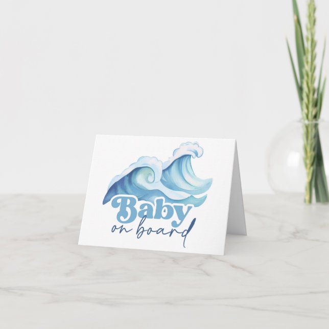 Baby på babyskor ombord, Surfa Baby Tack Kort (Framsida)