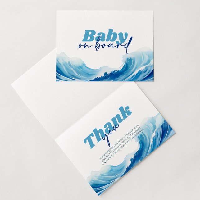 Baby på babyskor ombord, Surfa Baby Tack Kort (Skapare uppladdad)