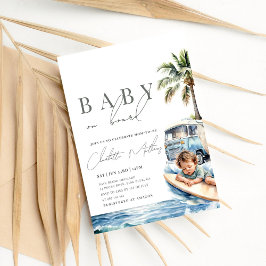 Baby på babyskor ombord, Surfa Beach Inbjudningar