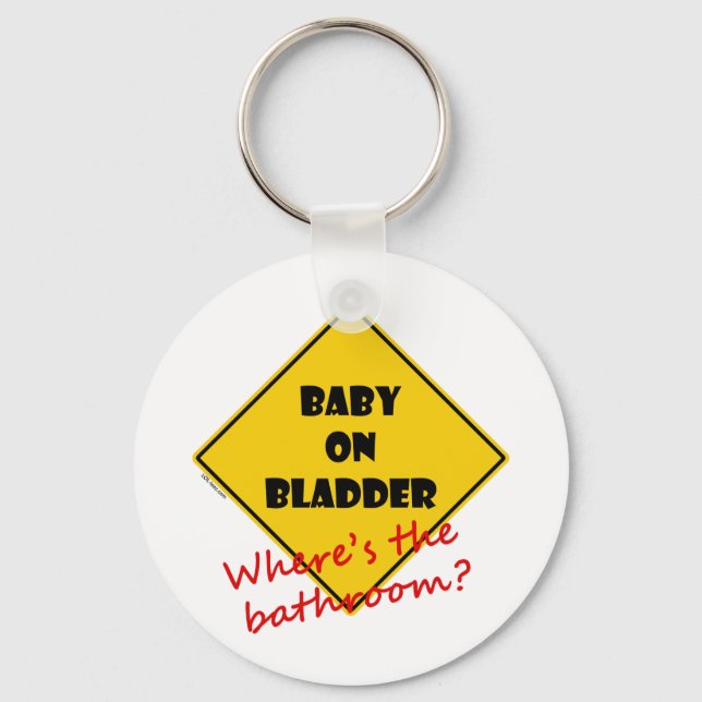 Baby på Bladder Nyckelring (Framsida)