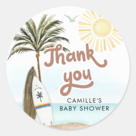 Baby på bockens babyskor Tack Runt Klistermärke