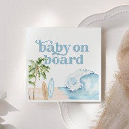 Baby på Boeach Surfa Baby Shower Pappersservett