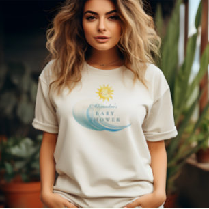Baby på Boeach Surfa Baby Shower T Shirt