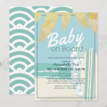Baby på Boeach Surfa Boy Drive by Baby Shower
