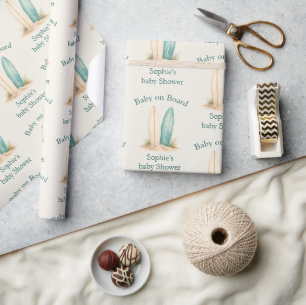 Baby på Bordet Baby Shower Anpassad Förmånsgåva Presentpapper