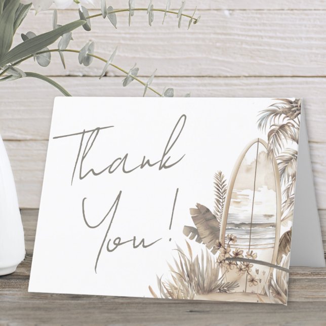 Baby På Bordet Bebis Shower Tack Kort (Baby On Board Baby Shower Thank You Card)