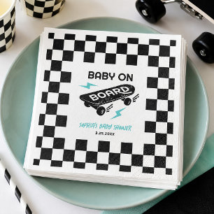 Baby på Bräda Skateboard Baby Shower Servetter