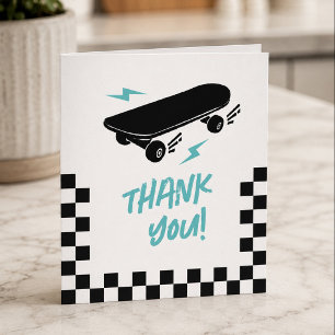Baby på Bräda Skateboard Baby Shower Tacksamhetsko Tack Kort