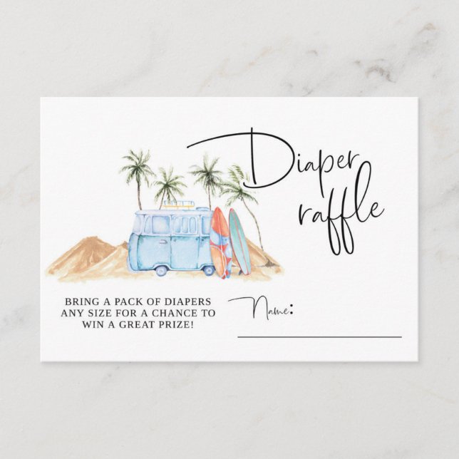 Baby på brädan, sommarbabyskor, babyskor, E Tilläggskort (Framsida)