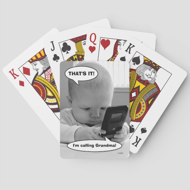 Baby på cellens Mobil Casinokort (Baksidan)
