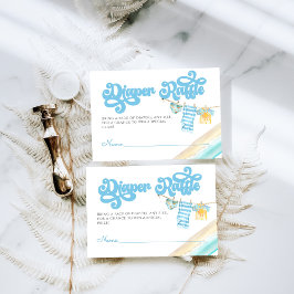 Baby på dagstidningen Surfing Boy Shower Diaper Tilläggskort