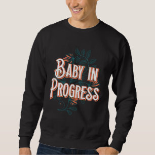 Baby på gång Ny mamma graviditetsannonsering Mo Lång Ärmad Tröja