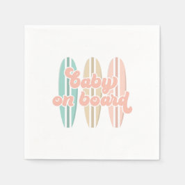 Baby på insidan av babydusch för överbord pappersservett