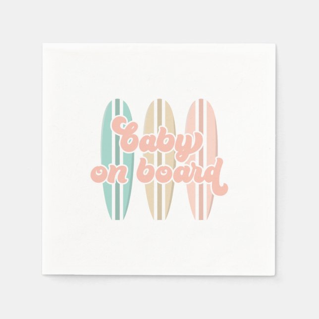 Baby på insidan av babydusch för överbord pappersservett (Framsidan)