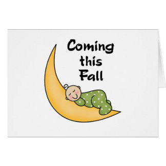 Baby på månenedgång hälsningskort