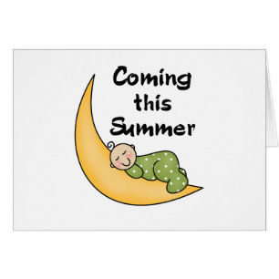 Baby på månesommar hälsningskort