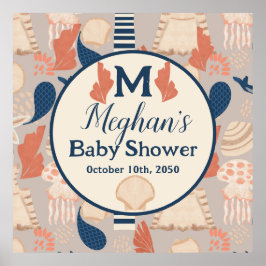 Baby på Nautical Baby Shower ombord Poster