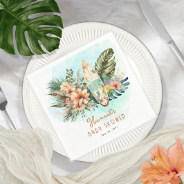 Baby på Neutralten för barn med tropisk Surfa, bab Pappersservett