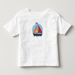 Baby på segelbåtsgrafikton t shirt