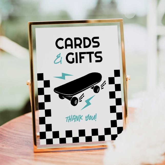 Baby på Skateboard babyvykort och presentkort Poster (Skapare uppladdad)