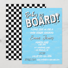 Baby på Skateboard Shoes - Boy - Inbjudningar