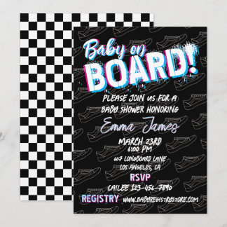 Baby på skateboard Shoes - Gender Neutral - Inbjudningar
