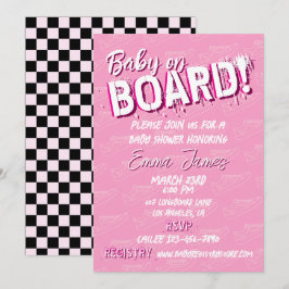 Baby på Skateboard Shoes - Girl - Girl Inbjudningar